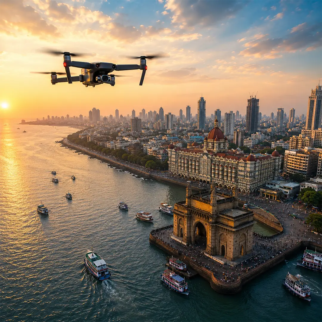 Aerial filming visual