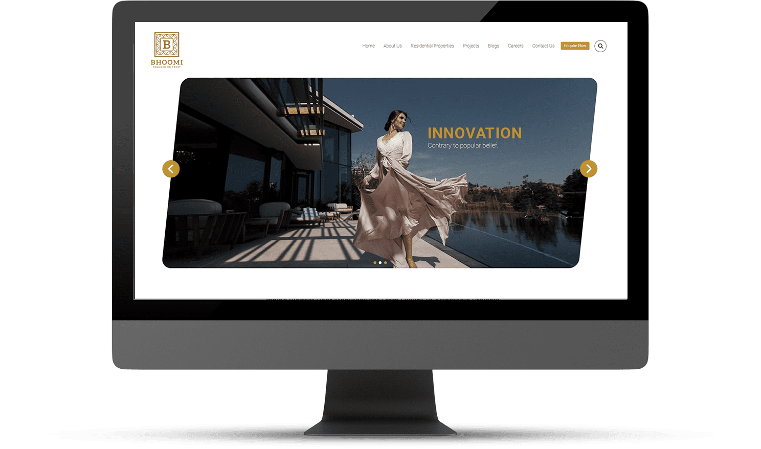 Bhoomi website shown on a desktop screen